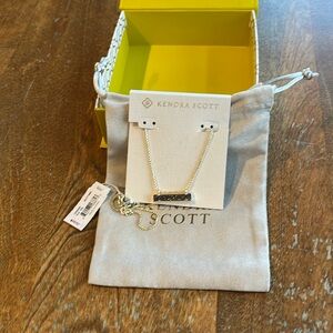 Kendra Scott Leanor gold multi Druzy necklace NWT includes bag and box